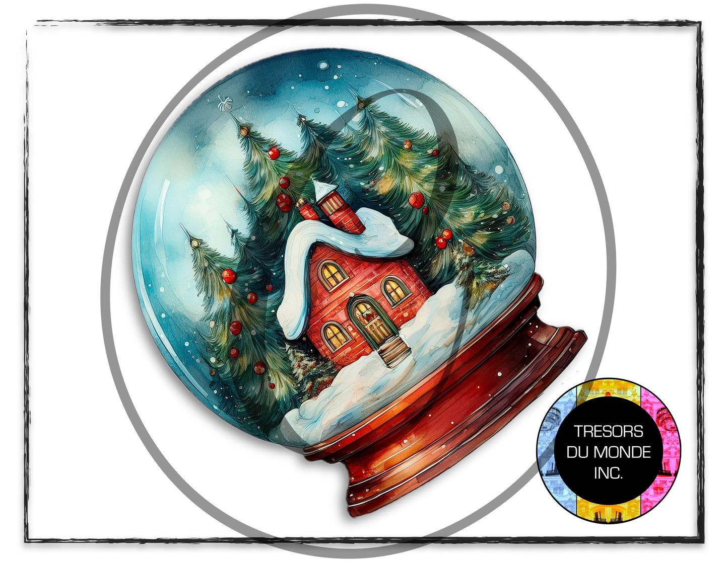 Christmas snow globe - High resolution digital solo images - Business
