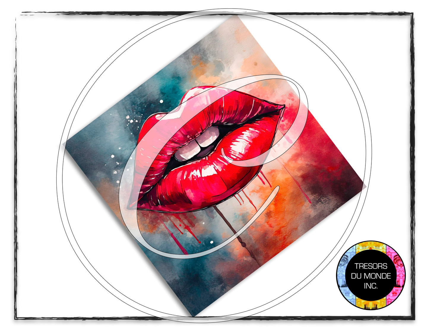 Kiss - Grunge, watercolor - High resolution digital solo images - Business