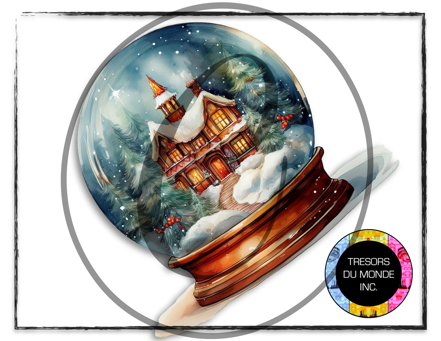 Christmas snow globe - High resolution digital solo images - Business