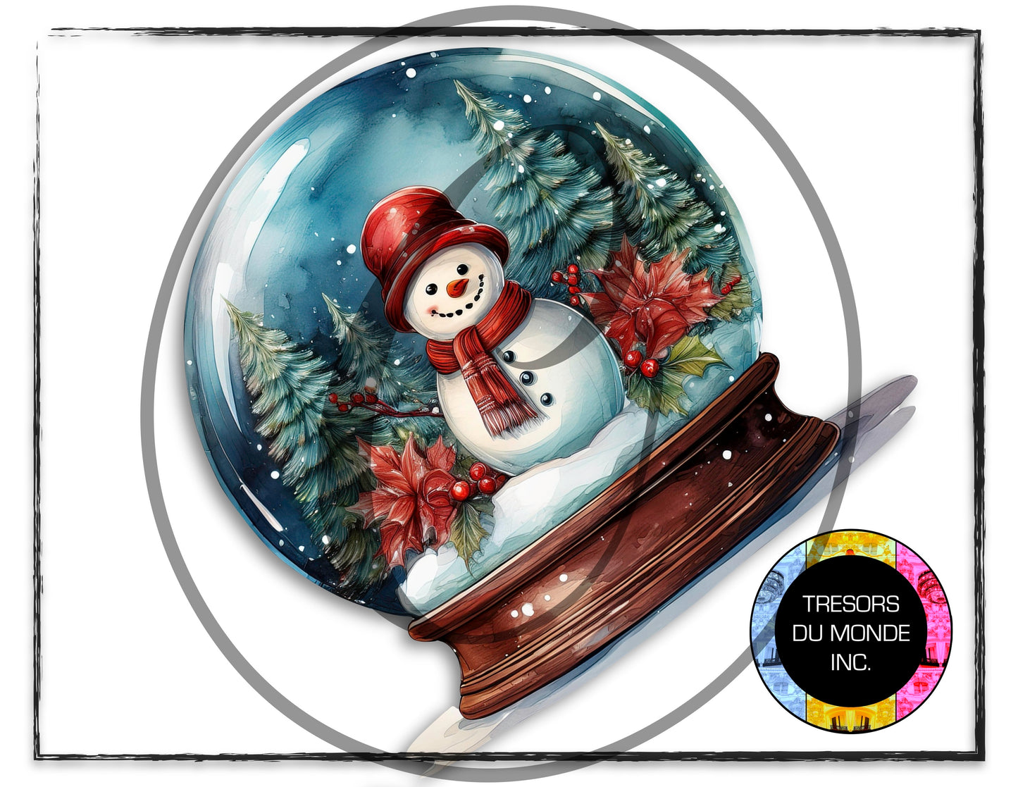 Christmas snow globe - High resolution digital solo images - Business