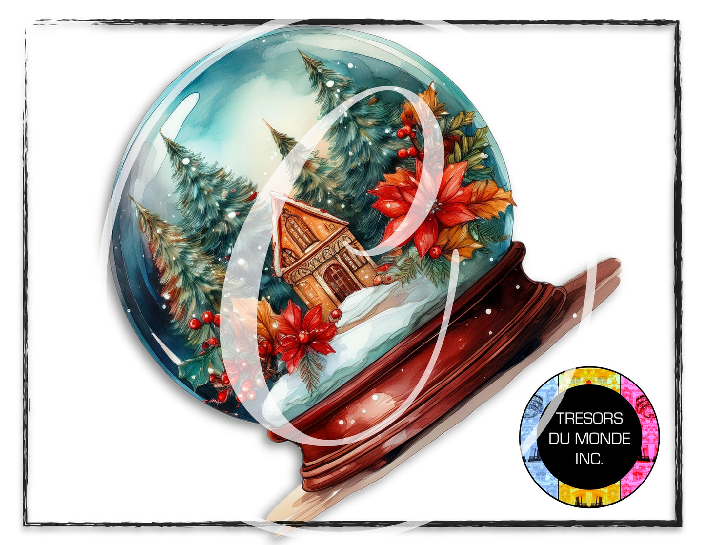 Christmas snow globe - High resolution digital solo images - Business