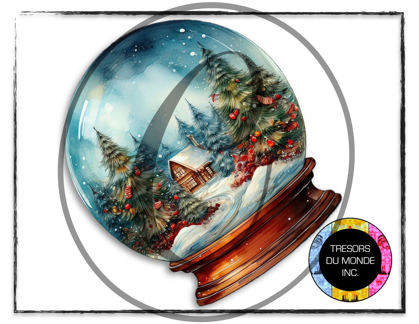 Christmas snow globe - High resolution digital solo images - Business