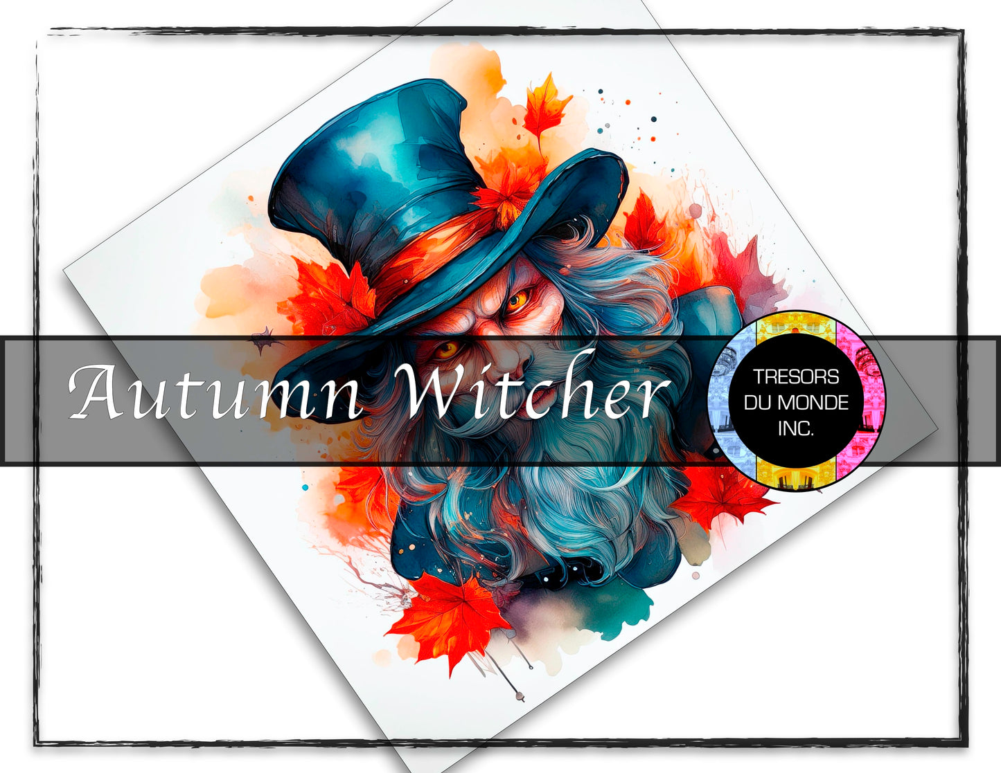 Sorcières sorciers d'automne - Image numérique solo haute résolution - Usage commercial et perso