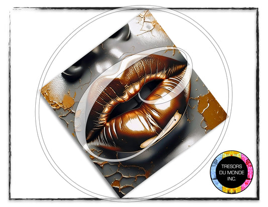 Bouche - Style métallique - Image numérique solo haute résolution - Usage commercial et perso