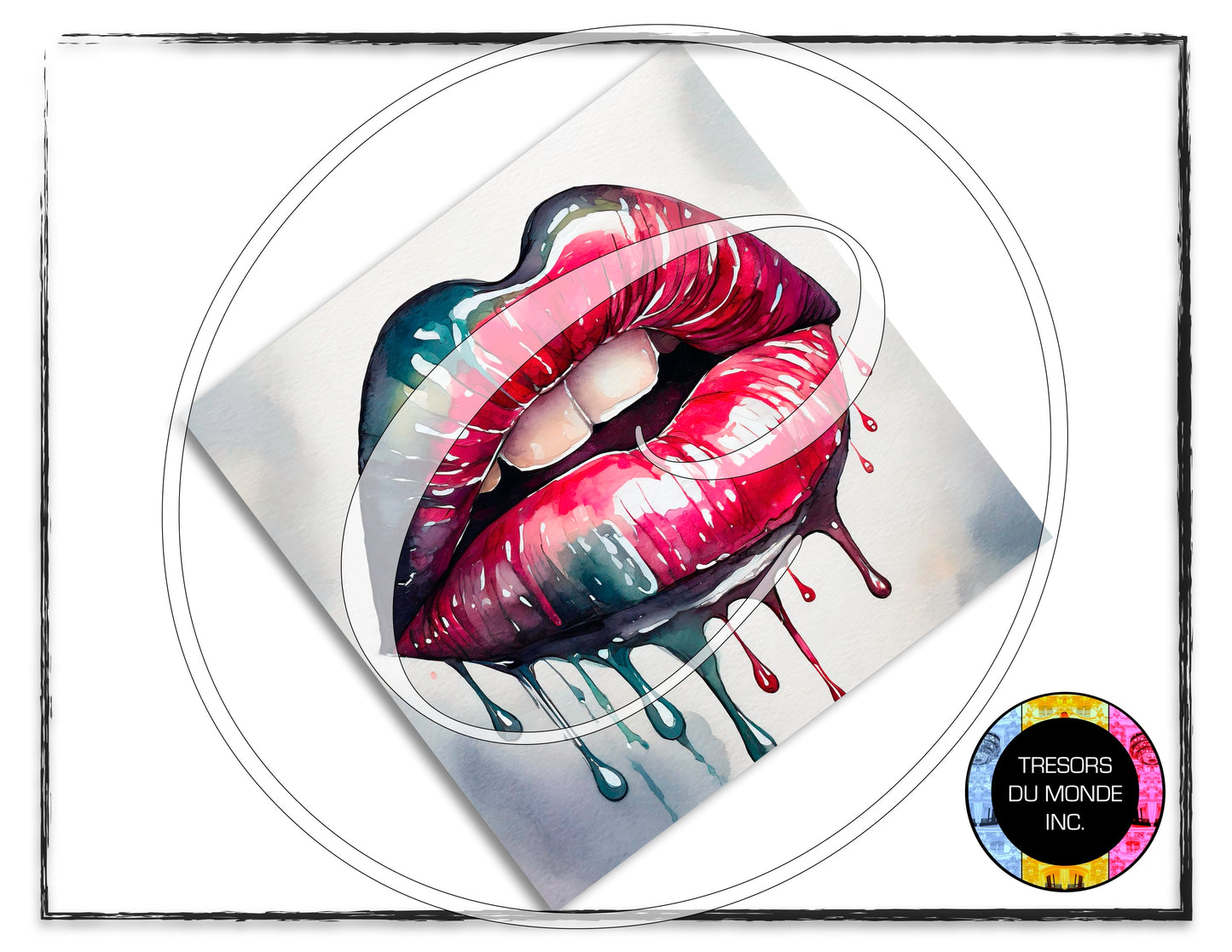 Kiss - Grunge, watercolor - High resolution digital solo images - Business