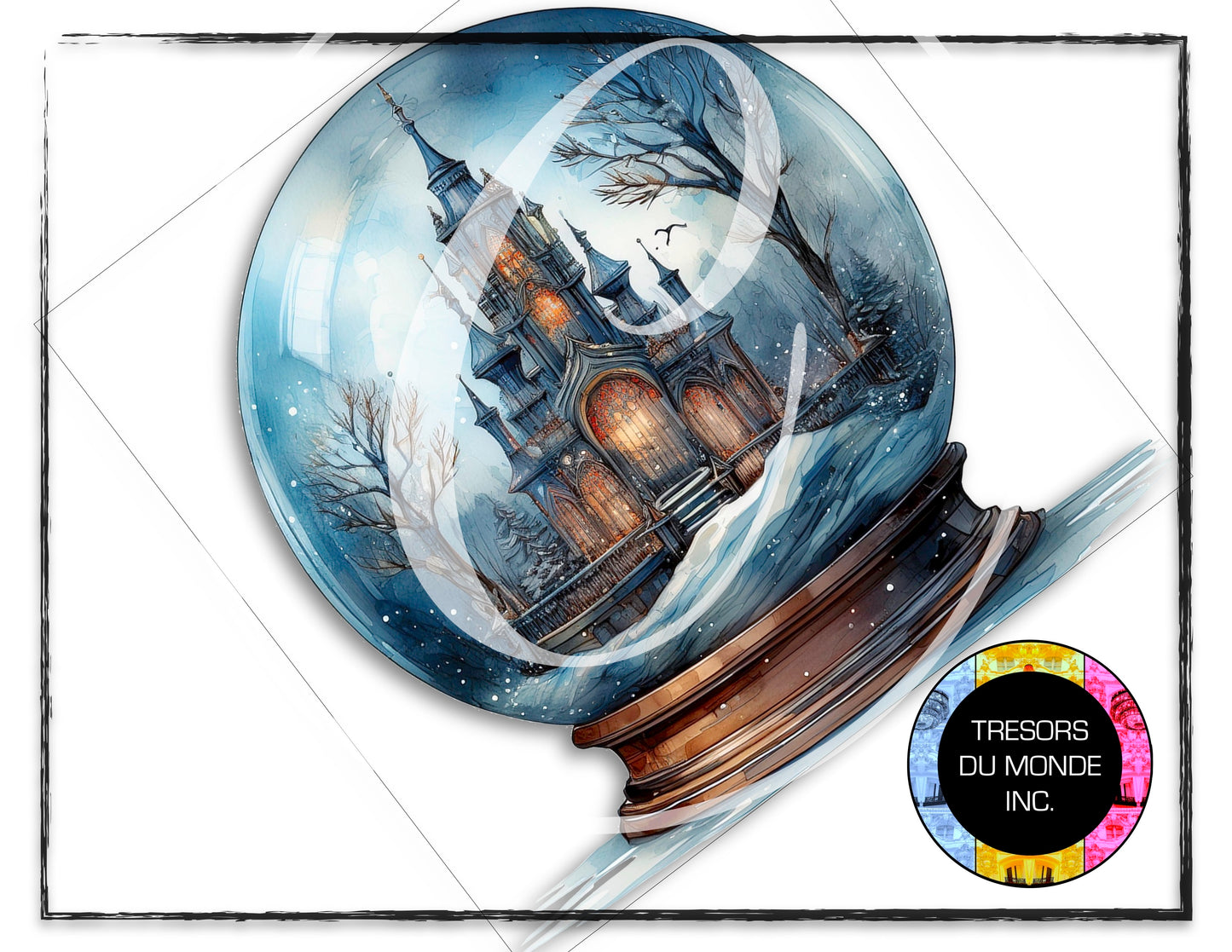Snow globe - Halloween decor - High resolution digital solo images - Business