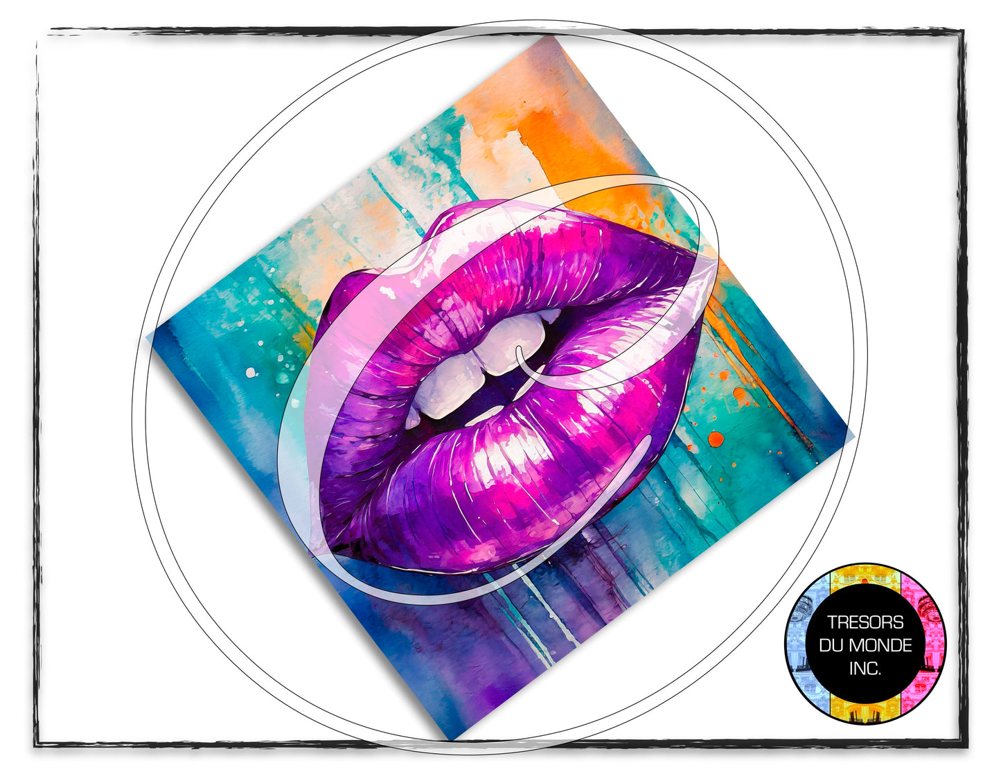 Kiss - Grunge, watercolor - High resolution digital solo images - Business