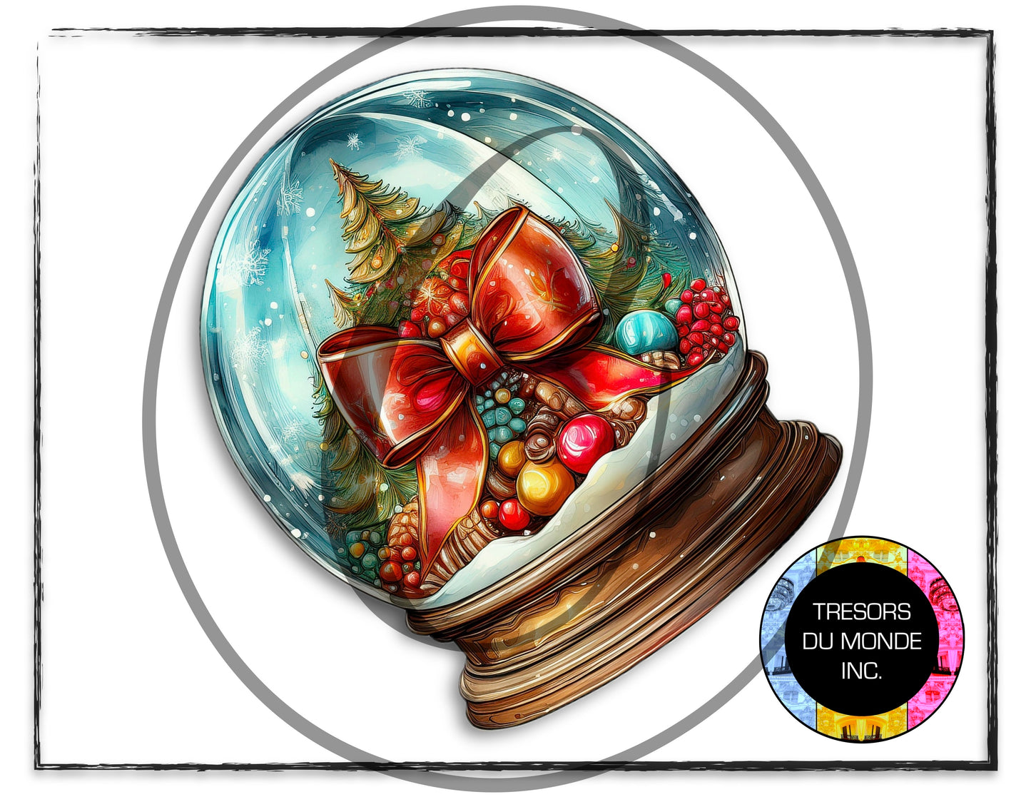 Christmas snow globe - High resolution digital solo images - Business