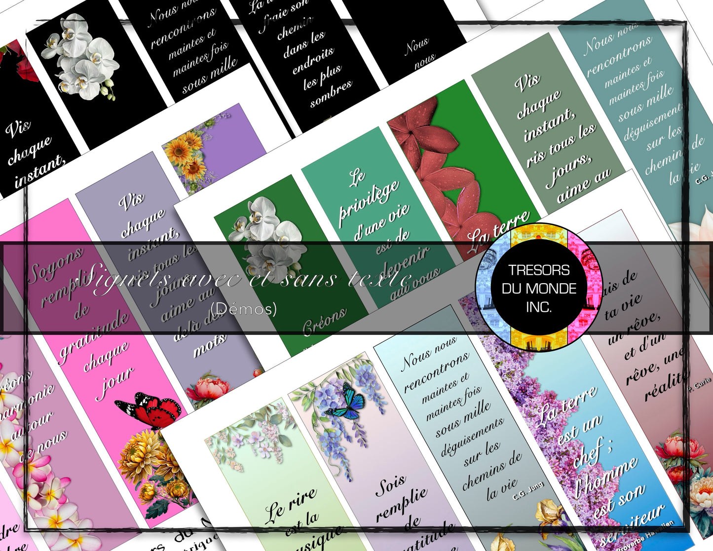 Marque-pages floraux - Usage perso