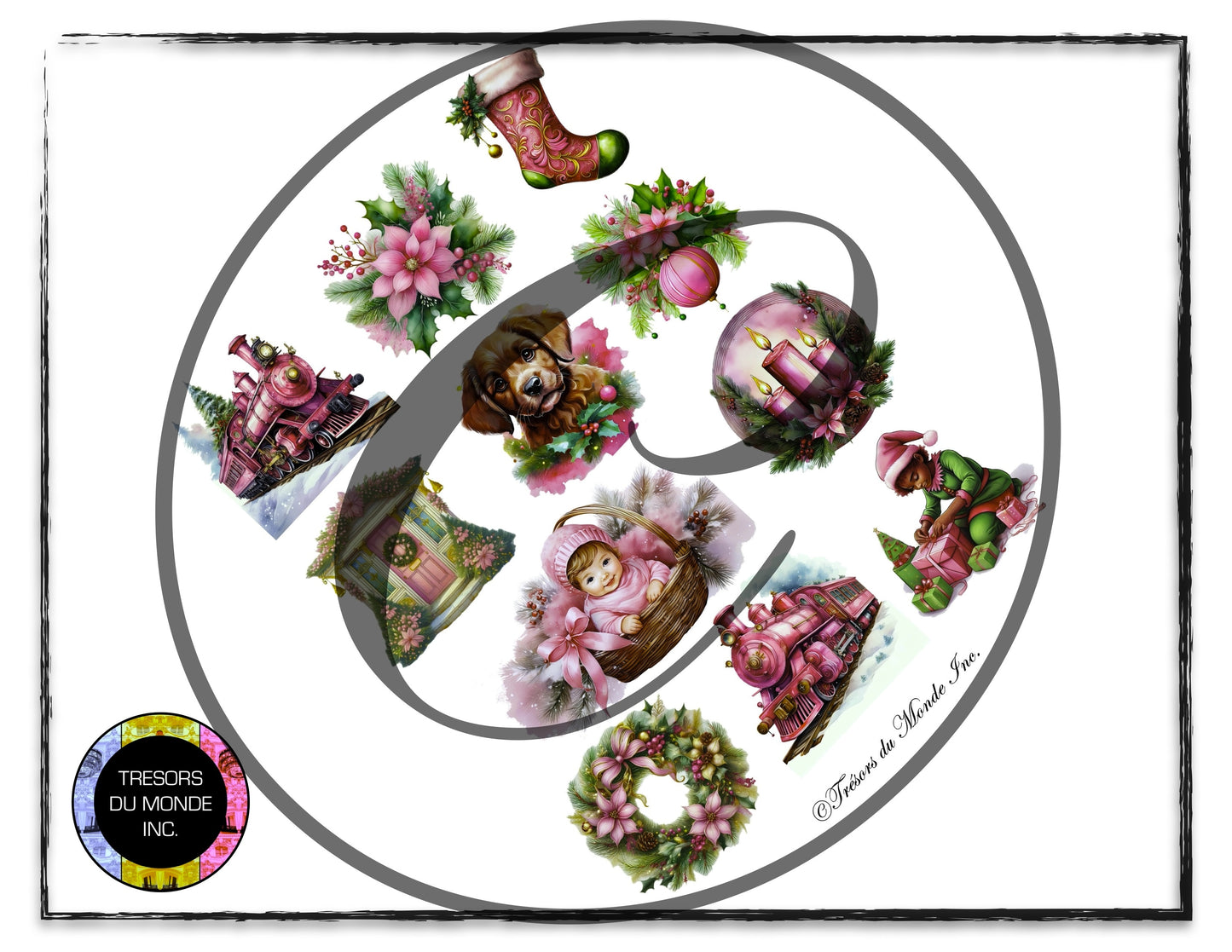 Ephemera numériques - Noël en rose - Usage perso