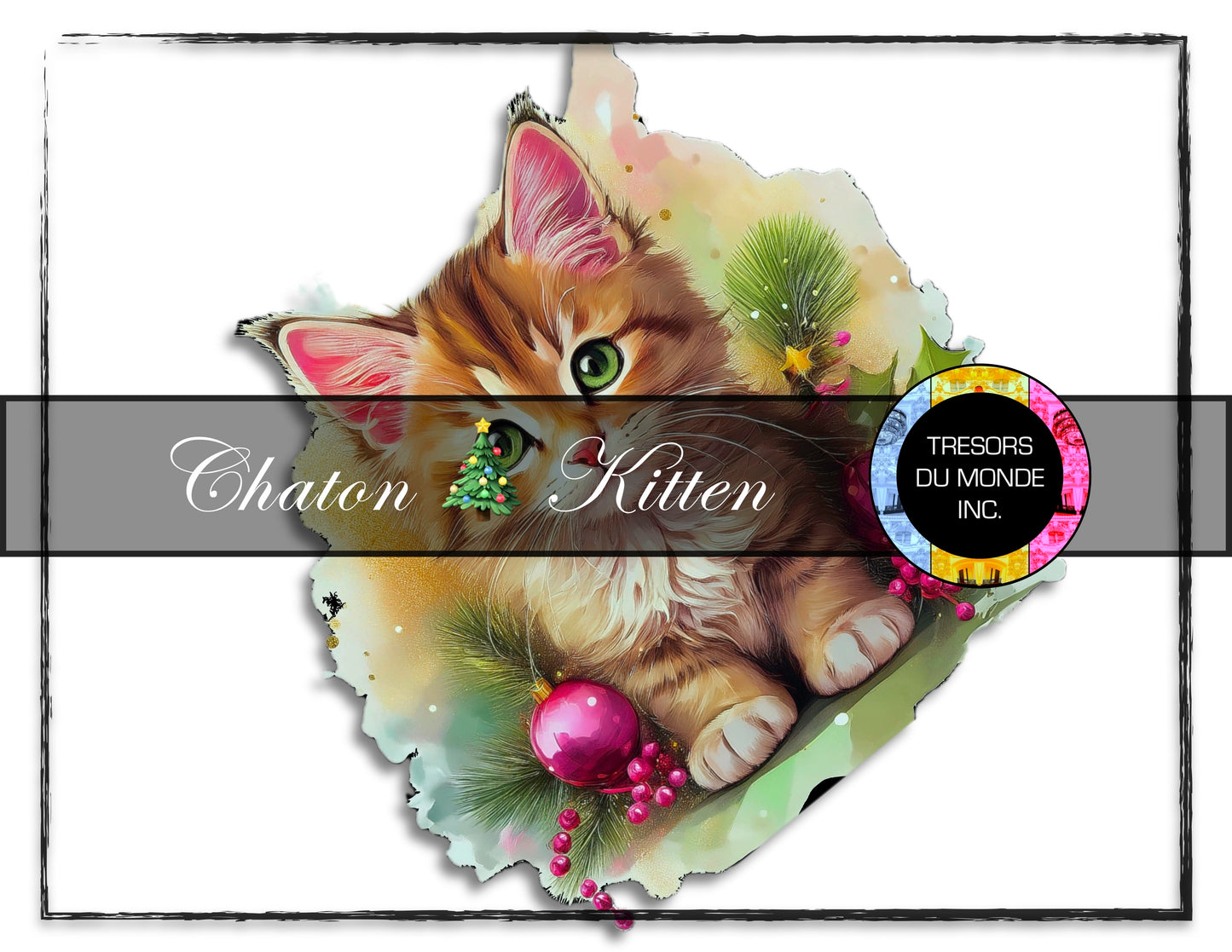 Cats and dogs - Christmas vibes - High resolution digital solo images - Business