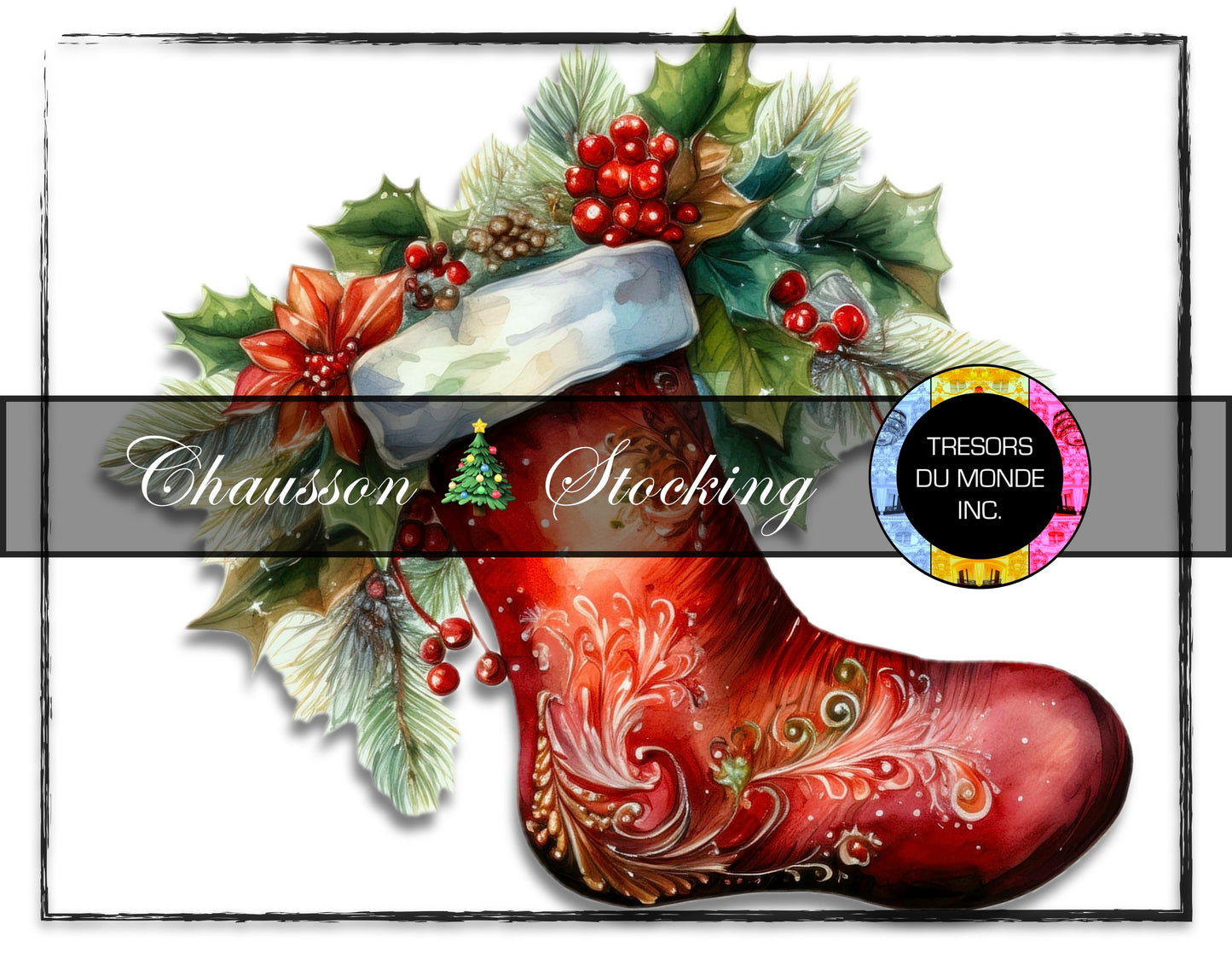 Christmas stocking - High resolution digital solo images - Business