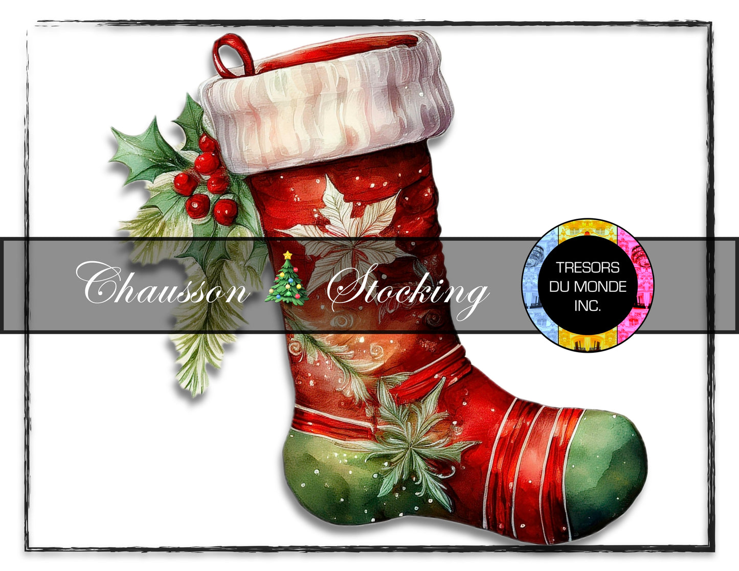 Christmas stocking - High resolution digital solo images - Business