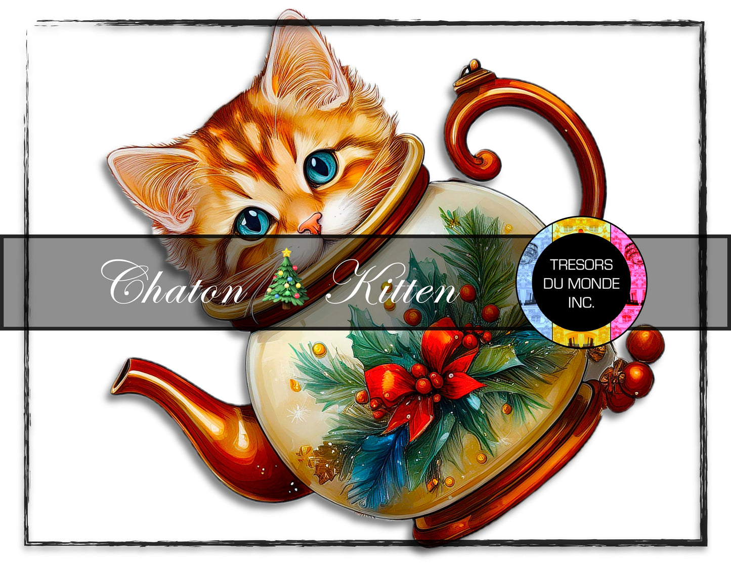 Cats and dogs - Christmas vibes - High resolution digital solo images - Business
