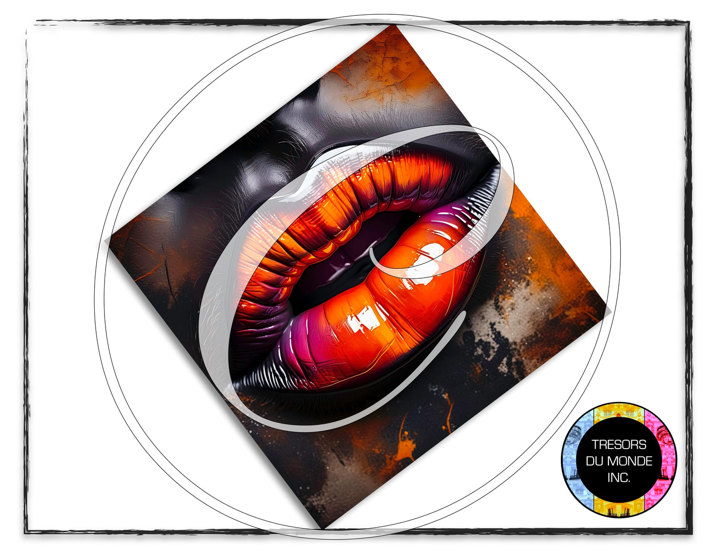 Kiss - Glitter vibes - Plastic lips - High resolution digital solo images - Business
