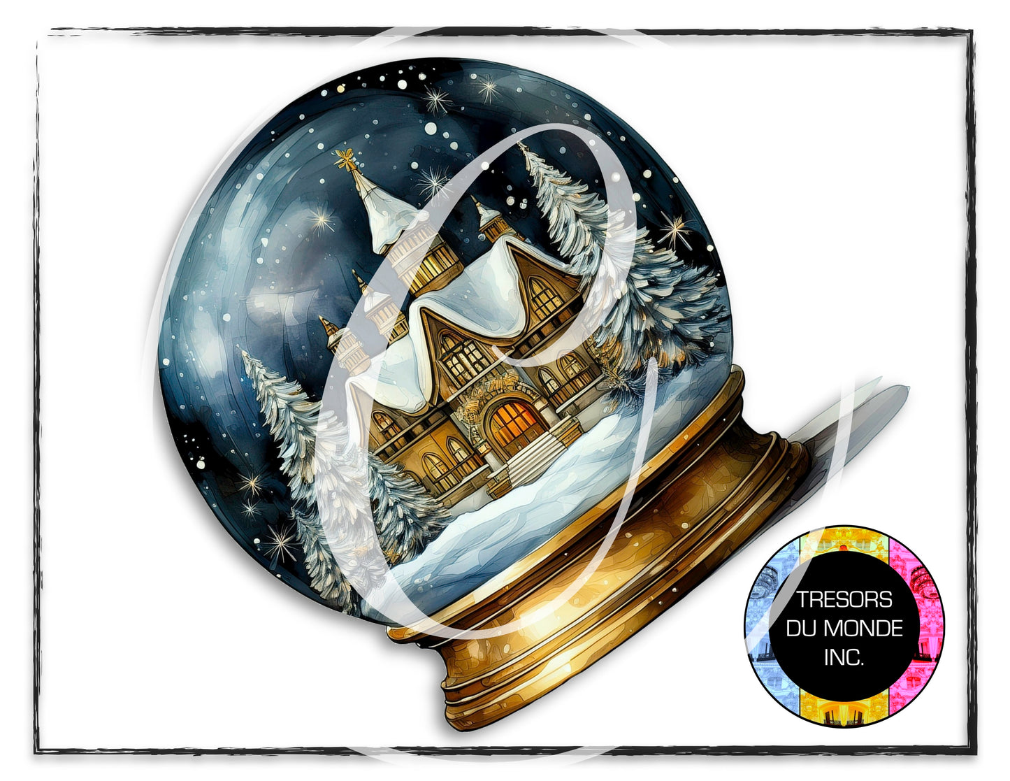 Christmas snow globe - High resolution digital solo images - Business