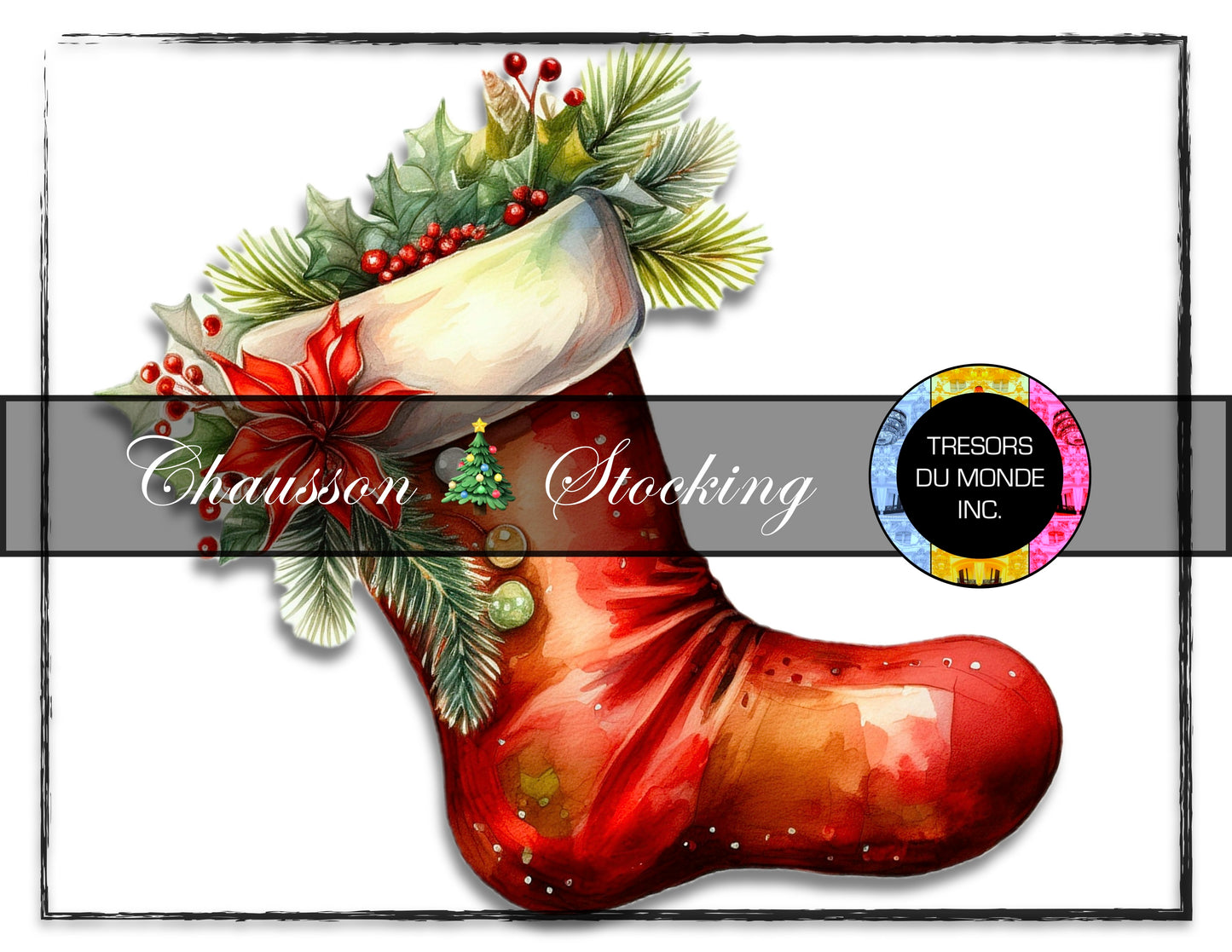 Christmas stocking - High resolution digital solo images - Business