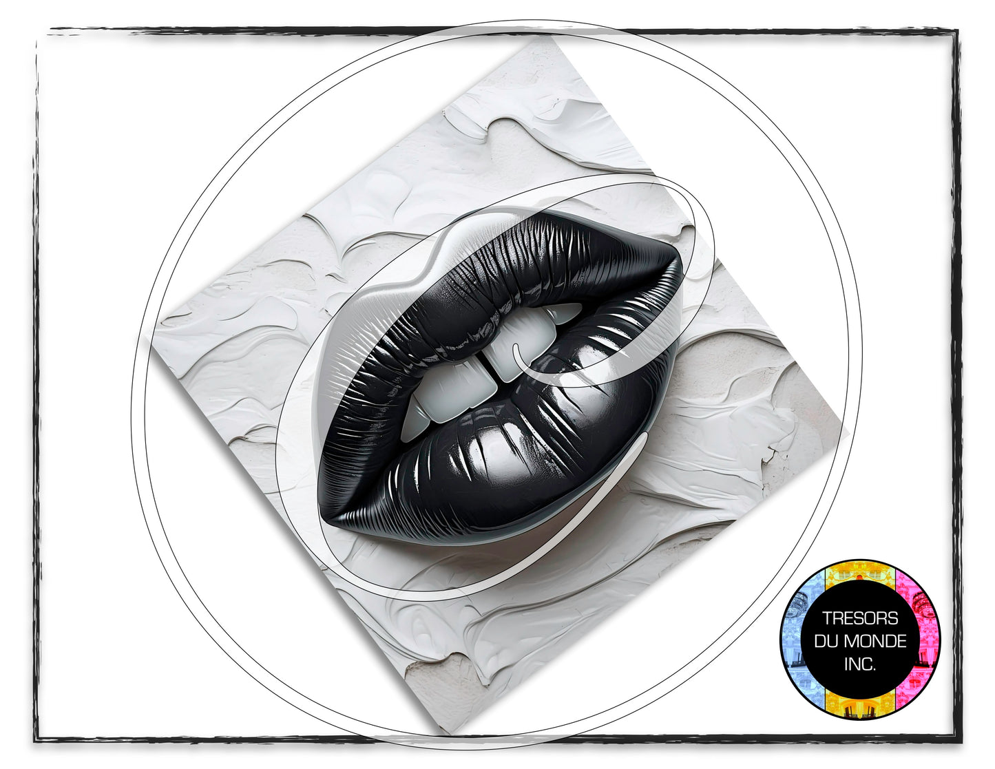 Kiss - Glitter vibes - Plastic lips - High resolution digital solo images - Business
