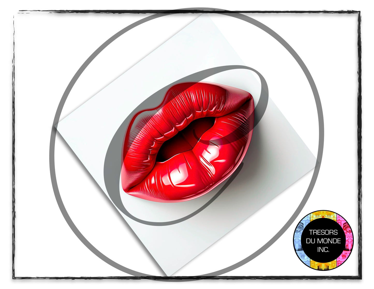 Kiss - Glitter vibes - Plastic lips - High resolution digital solo images - Business