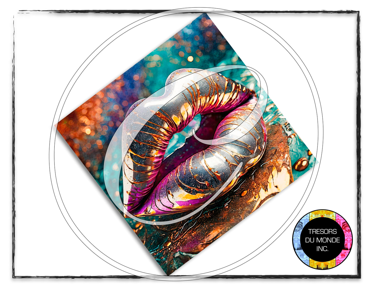 Kiss - Glitter vibes - Plastic lips - High resolution digital solo images - Business