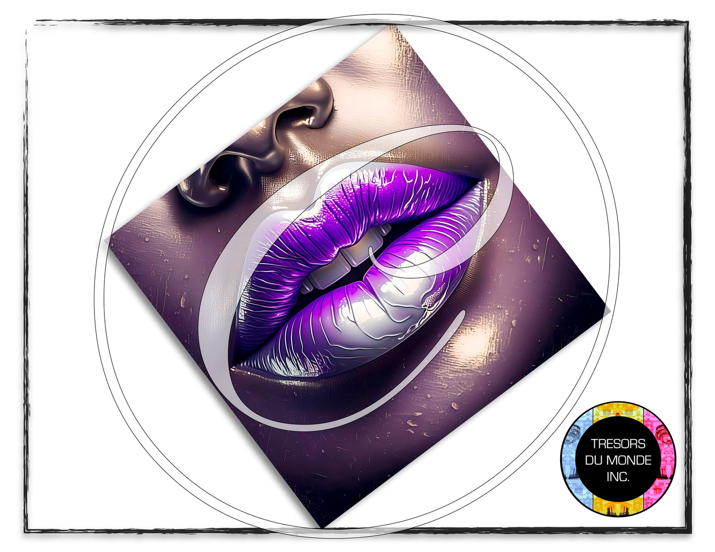 Kiss - Glitter vibes - Plastic lips - High resolution digital solo images - Business