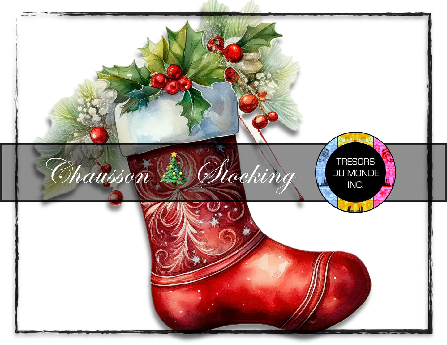 Christmas stocking - High resolution digital solo images - Business