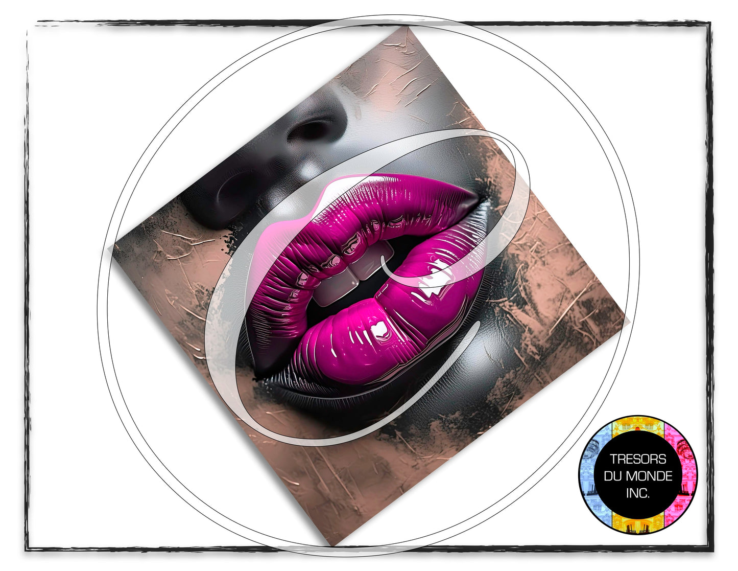 Kiss - Glitter vibes - Plastic lips - High resolution digital solo images - Business