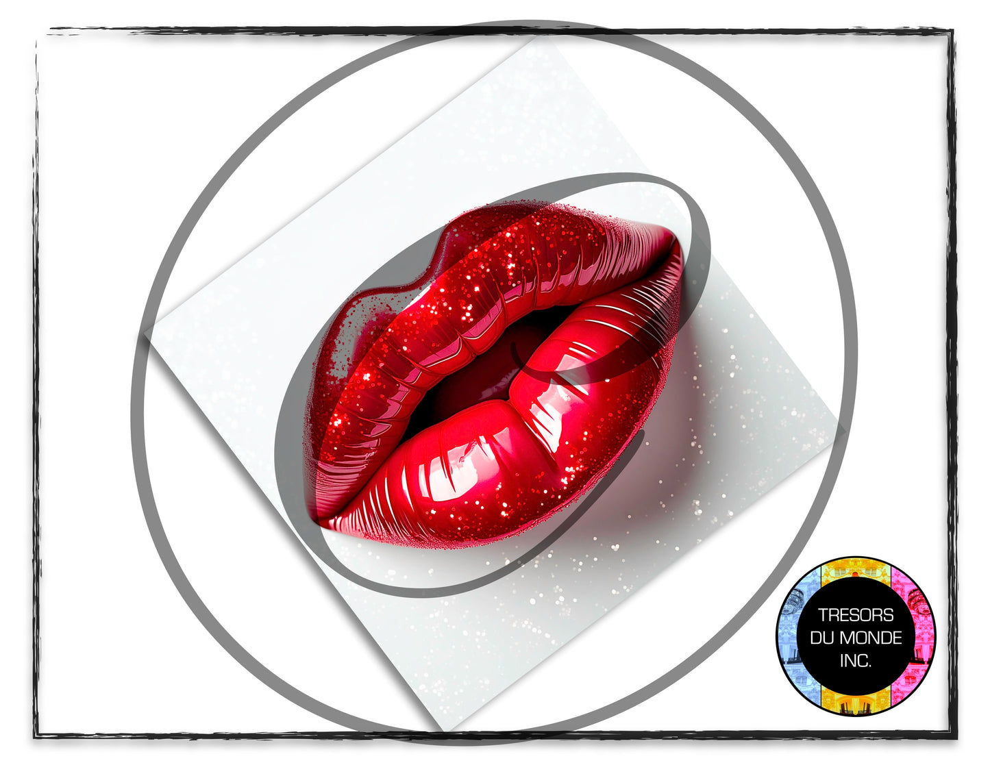 Kiss - Glitter vibes - Plastic lips - High resolution digital solo images - Business