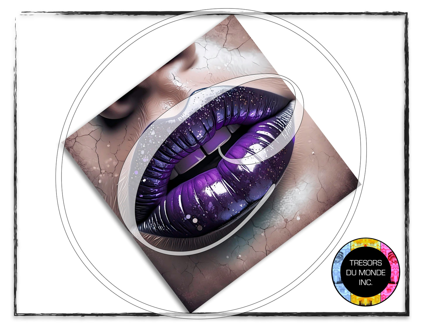 Kiss - Glitter vibes - Plastic lips - High resolution digital solo images - Business