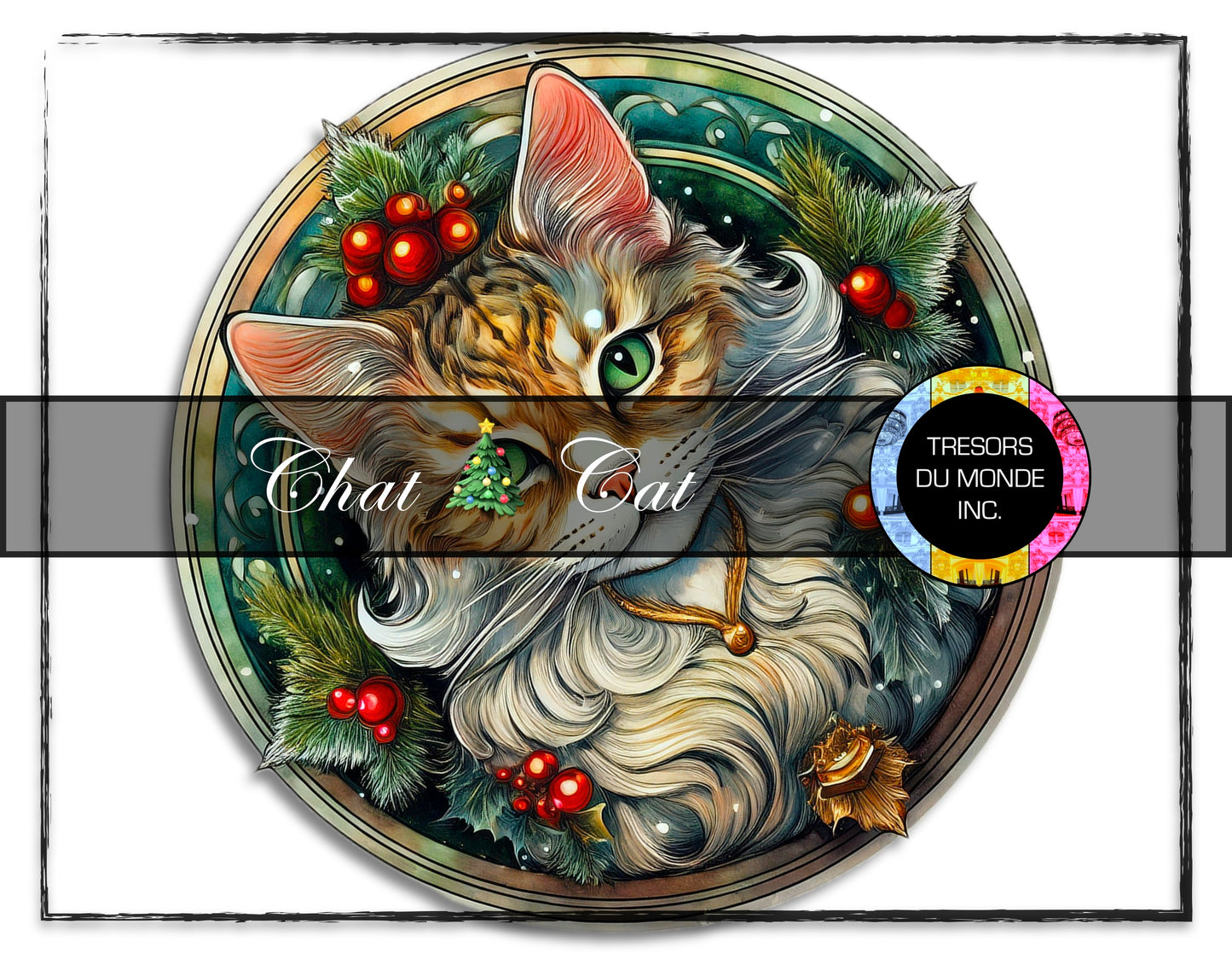 Cats and dogs - Christmas vibes - High resolution digital solo images - Business