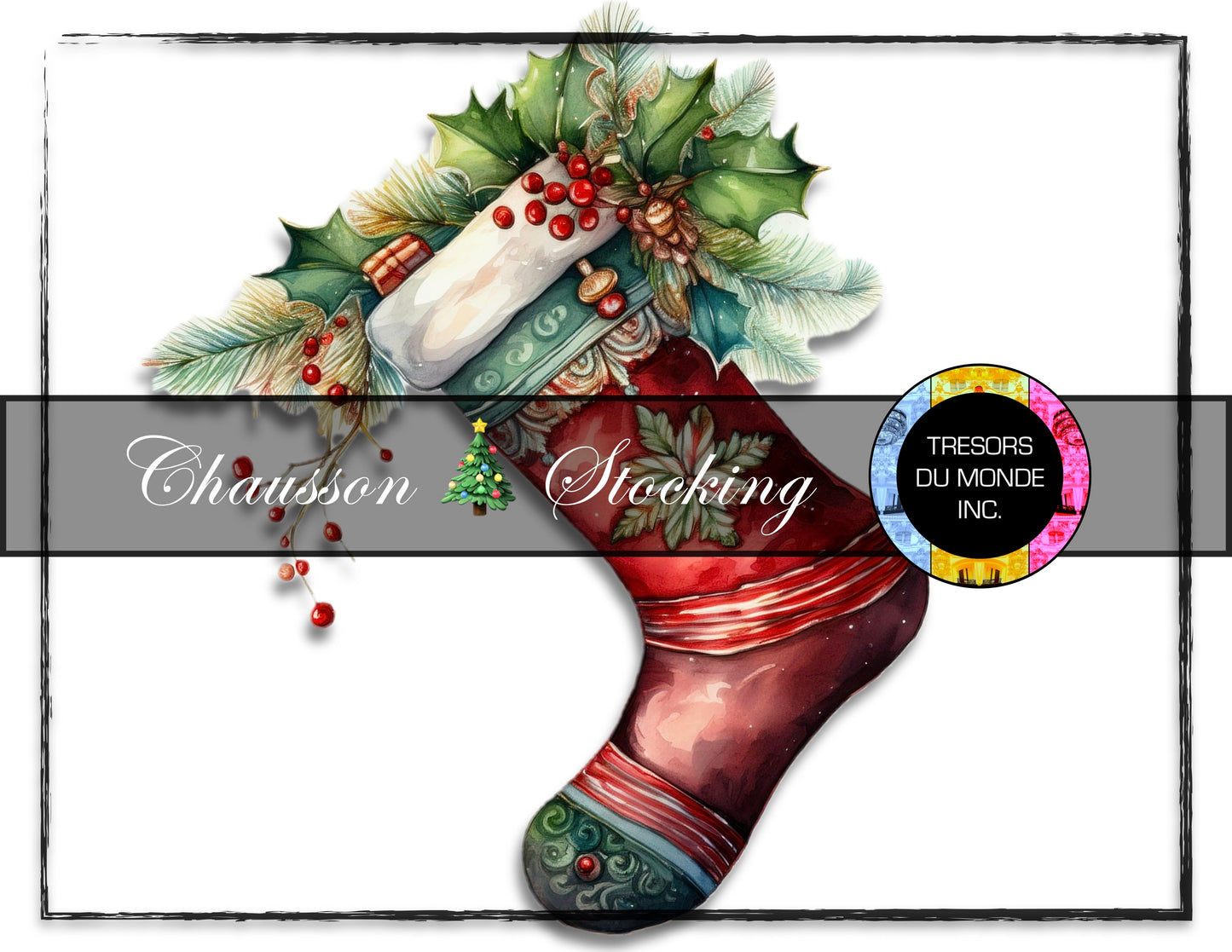 Christmas stocking - High resolution digital solo images - Business