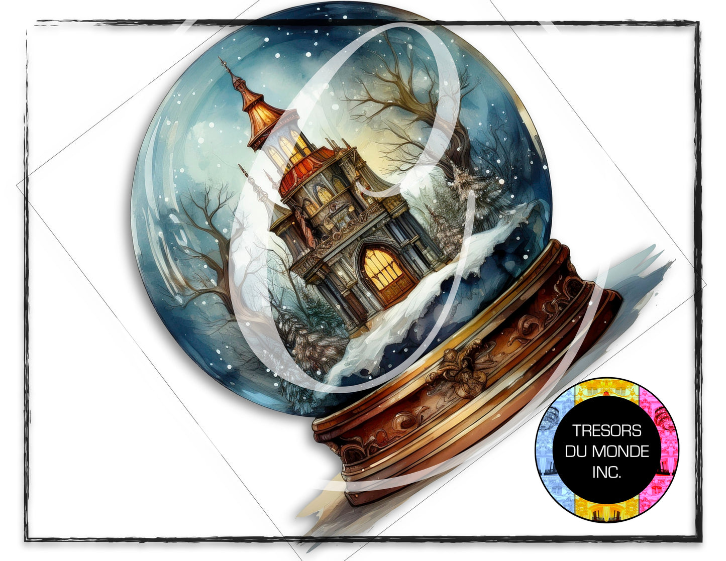 Snow globe - Halloween decor - High resolution digital solo images - Business