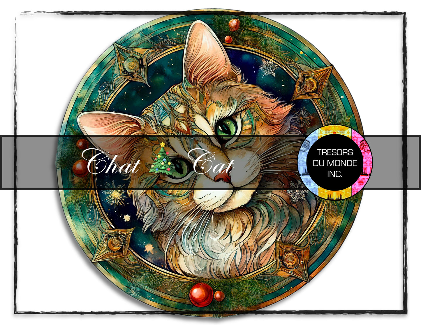 Cats and dogs - Christmas vibes - High resolution digital solo images - Business