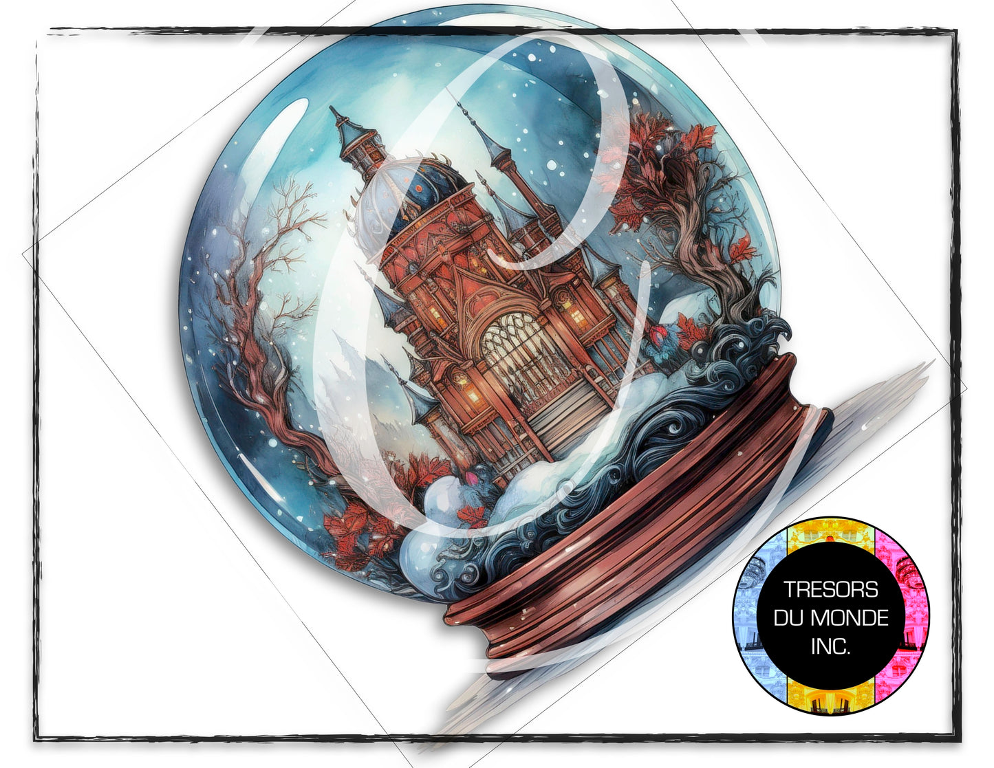 Snow globe - Halloween decor - High resolution digital solo images - Business