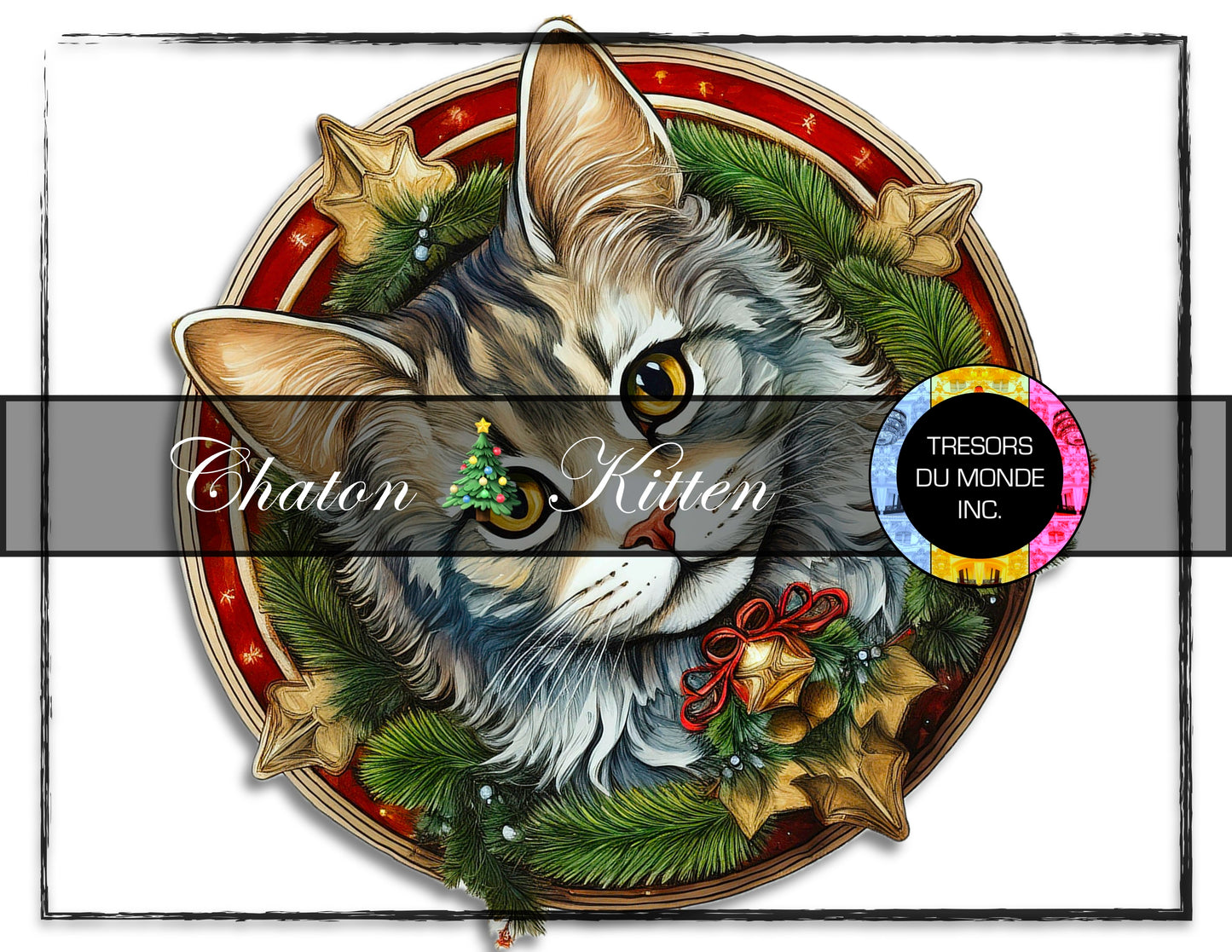 Cats and dogs - Christmas vibes - High resolution digital solo images - Business