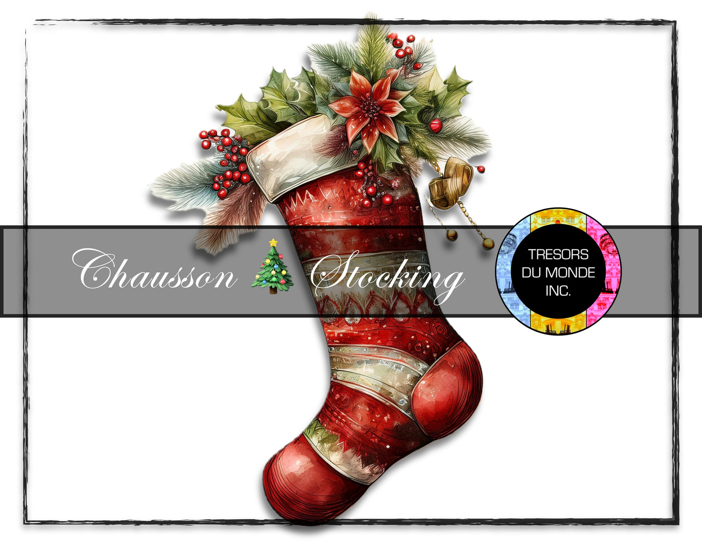 Christmas stocking - High resolution digital solo images - Business