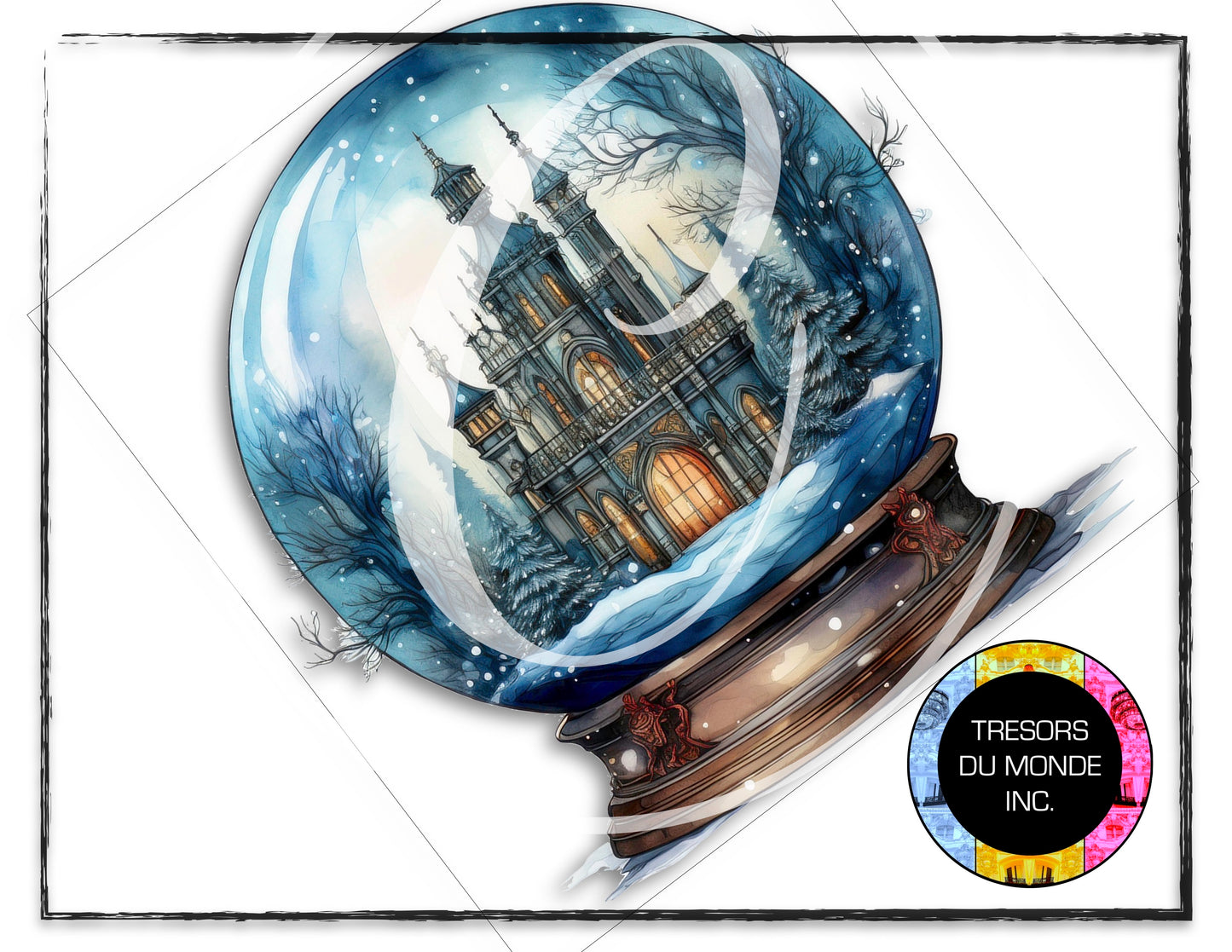 Snow globe - Halloween decor - High resolution digital solo images - Business
