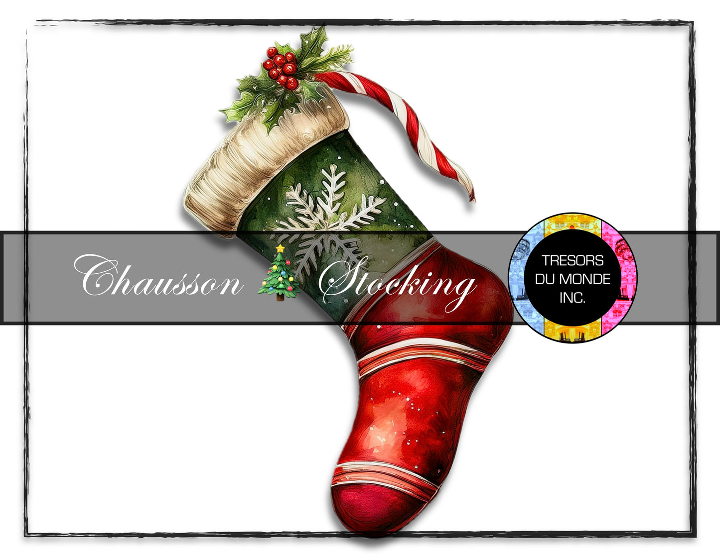 Christmas stocking - High resolution digital solo images - Business