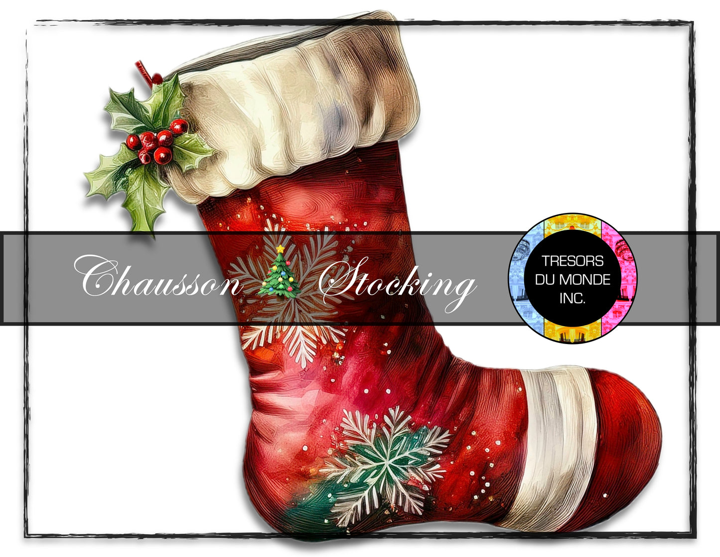 Christmas stocking - High resolution digital solo images - Business