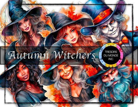 Autumn witches and witchers - High resolution digital solo images - Business