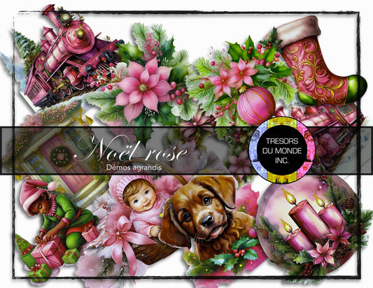 Ephemera numériques - Noël en rose - Usage perso