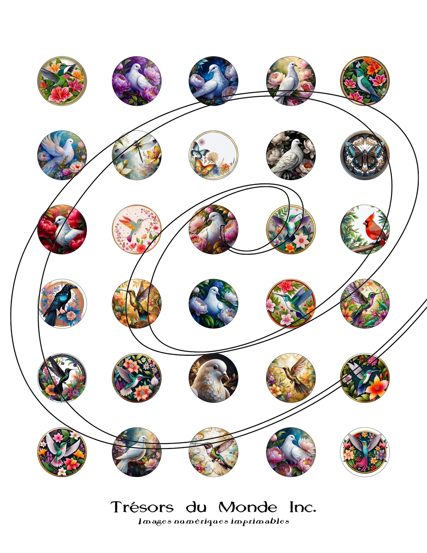 Sceaux numériques, nature, animaux, abstrait - Usage perso