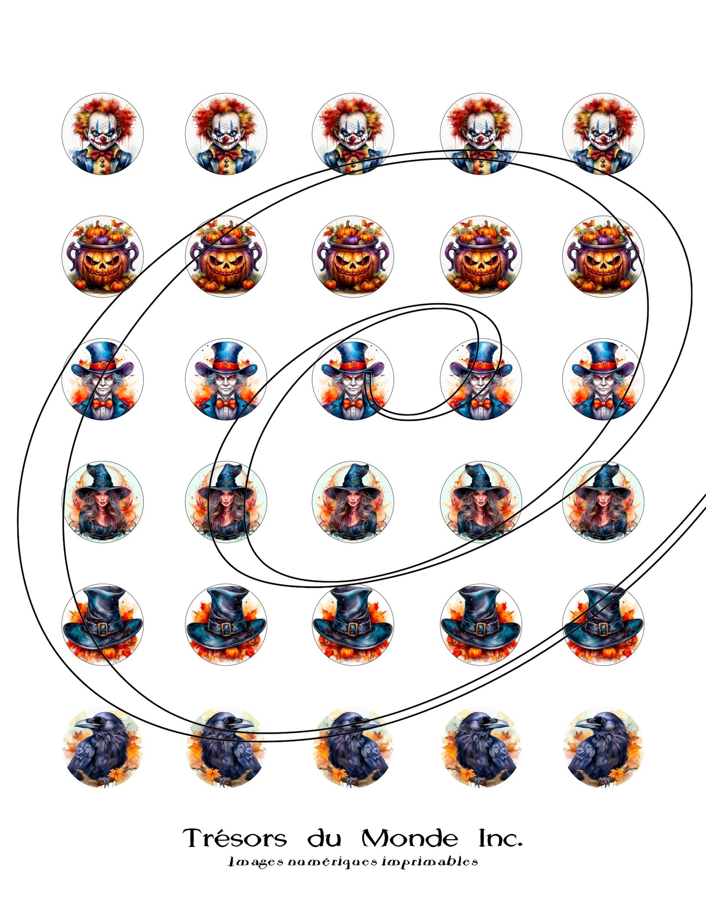 Sceaux numériques Halloween, Noël, Pâques, St-Valentin - Usage perso