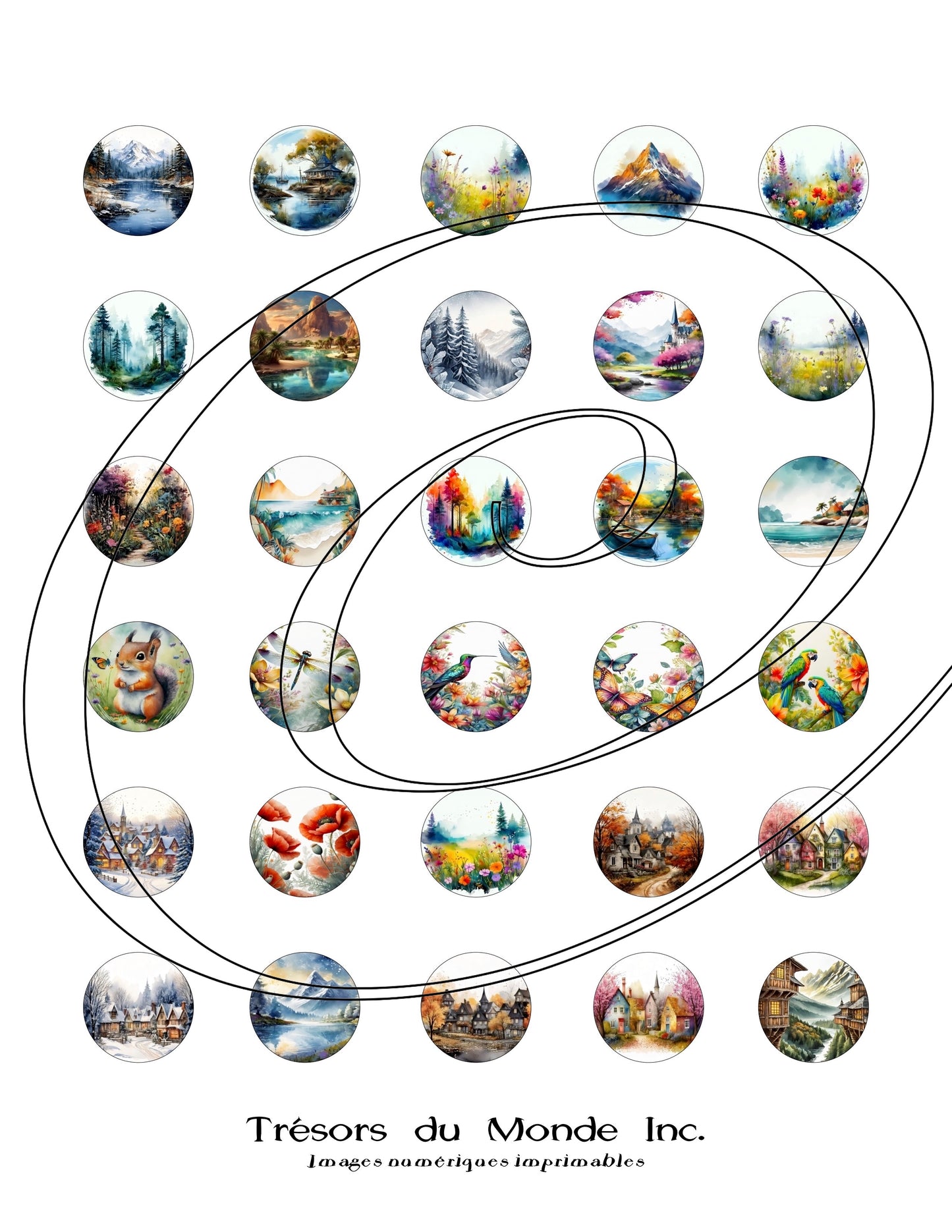 Sceaux numériques, nature, animaux, abstrait - Usage perso