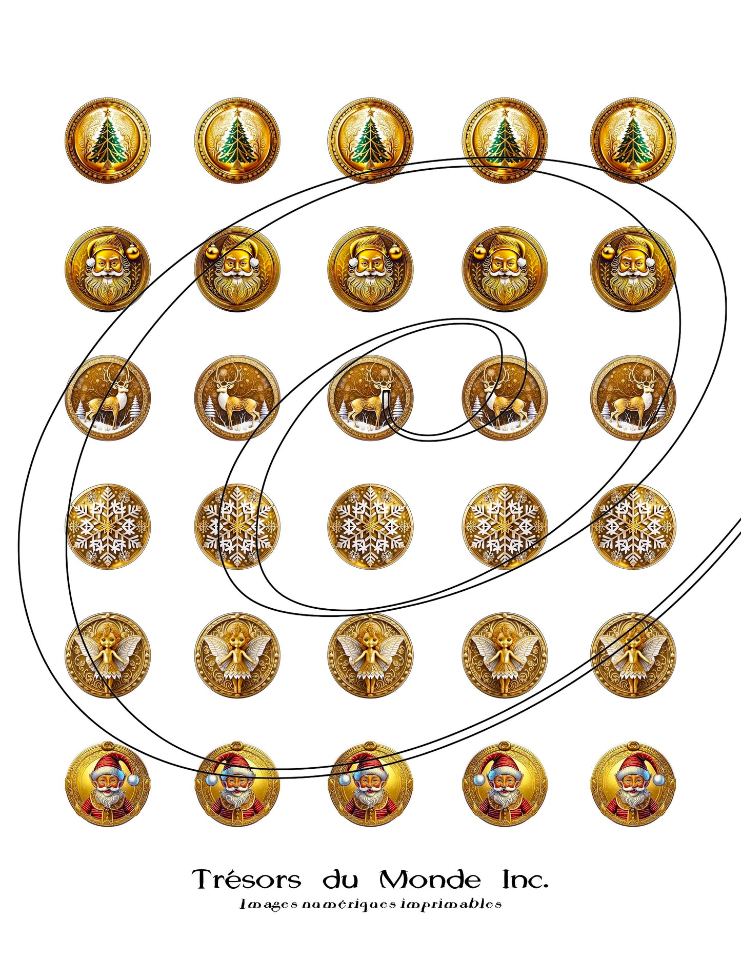 Sceaux numériques Halloween, Noël, Pâques, St-Valentin - Usage perso
