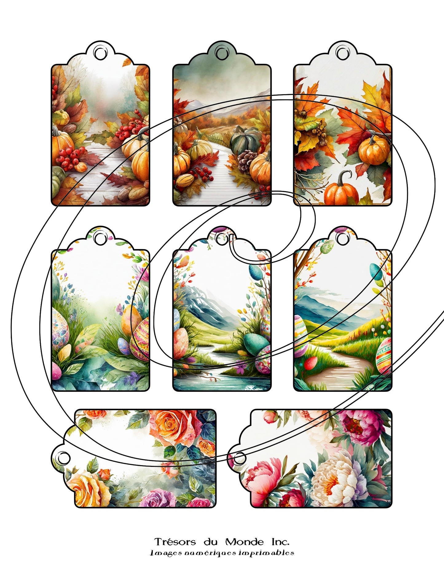 Étiquettes cadeaux - Temps des fêtes - Usage perso