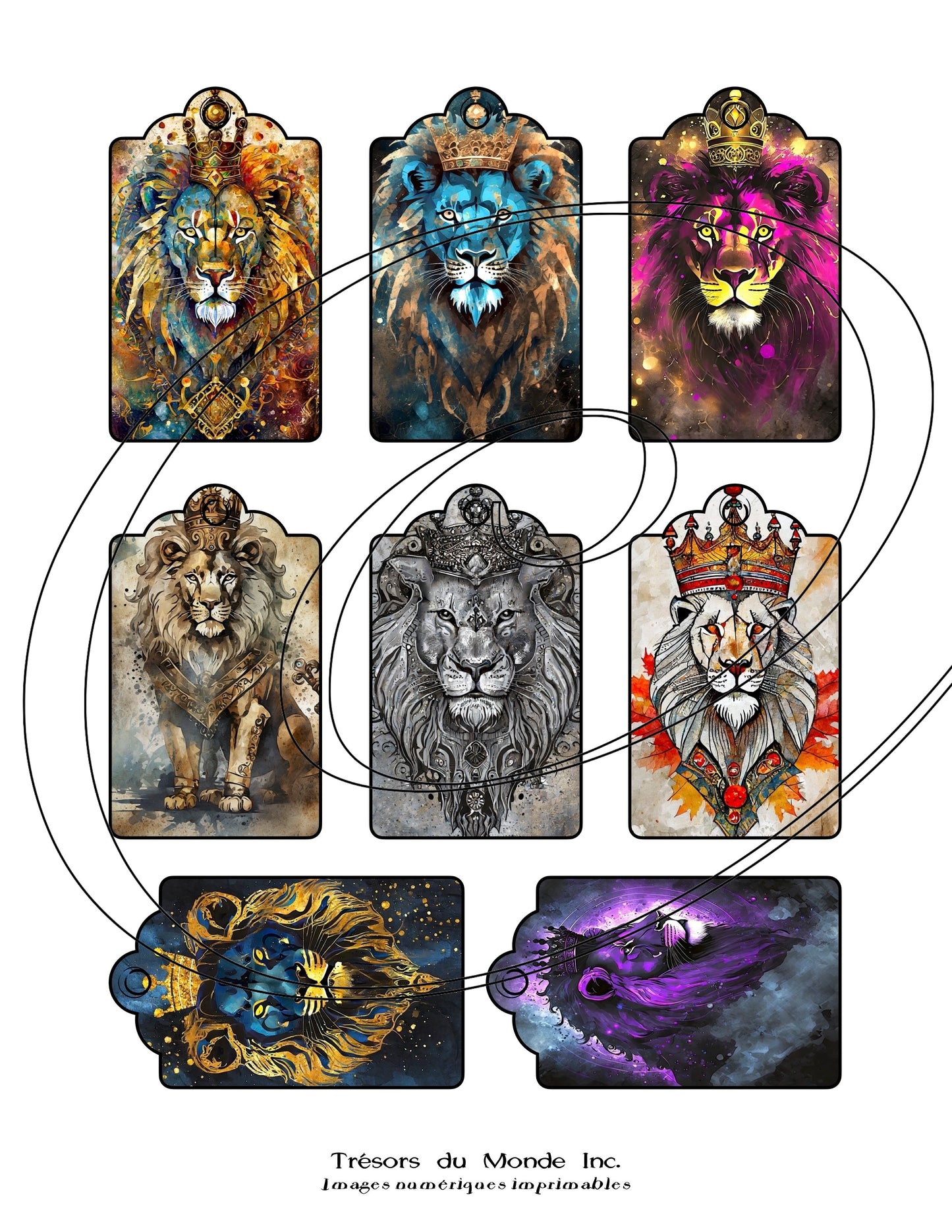 Étiquettes cadeaux - Nature, animaux, abstrait - Usage perso