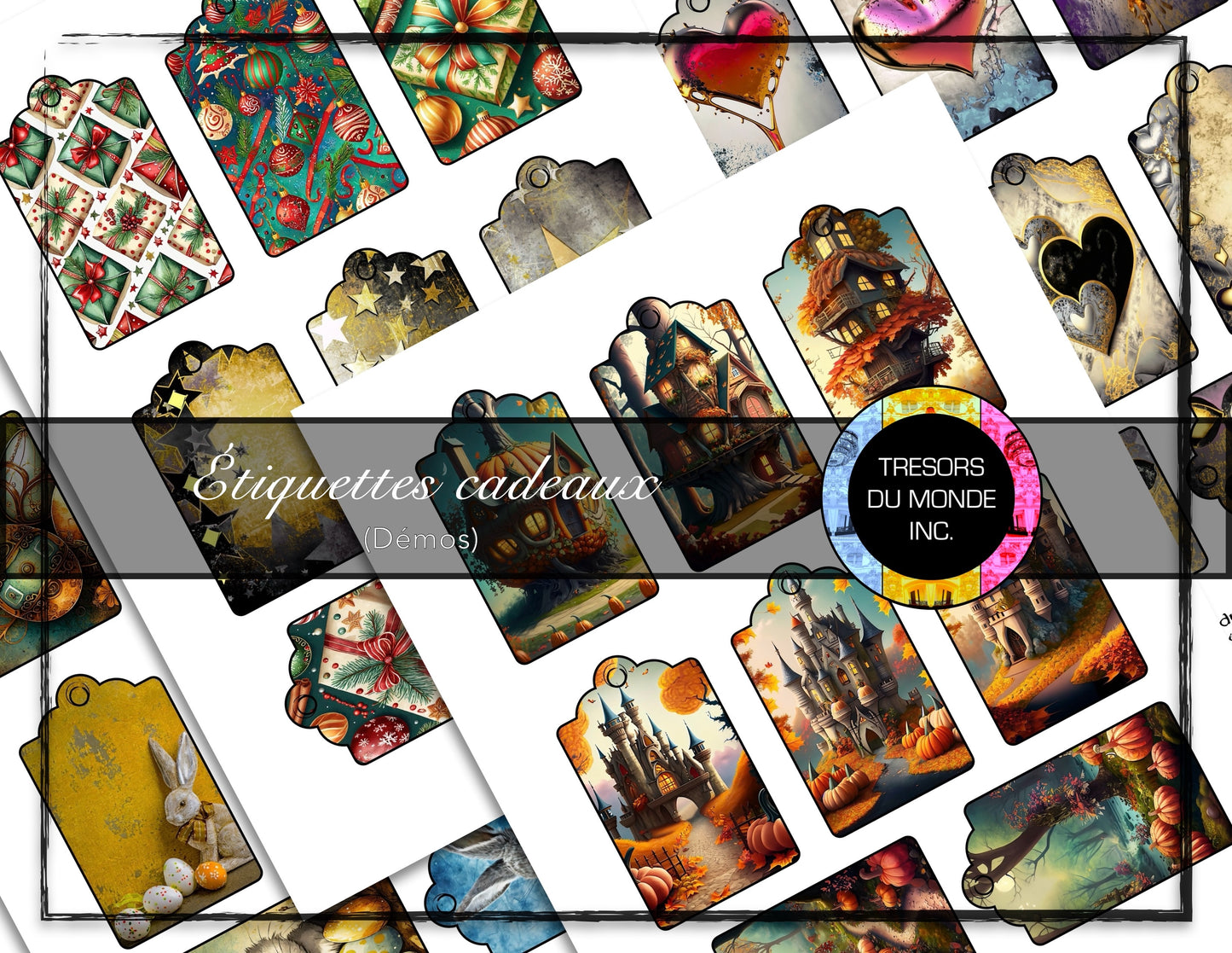 Étiquettes cadeaux - Temps des fêtes - Usage perso