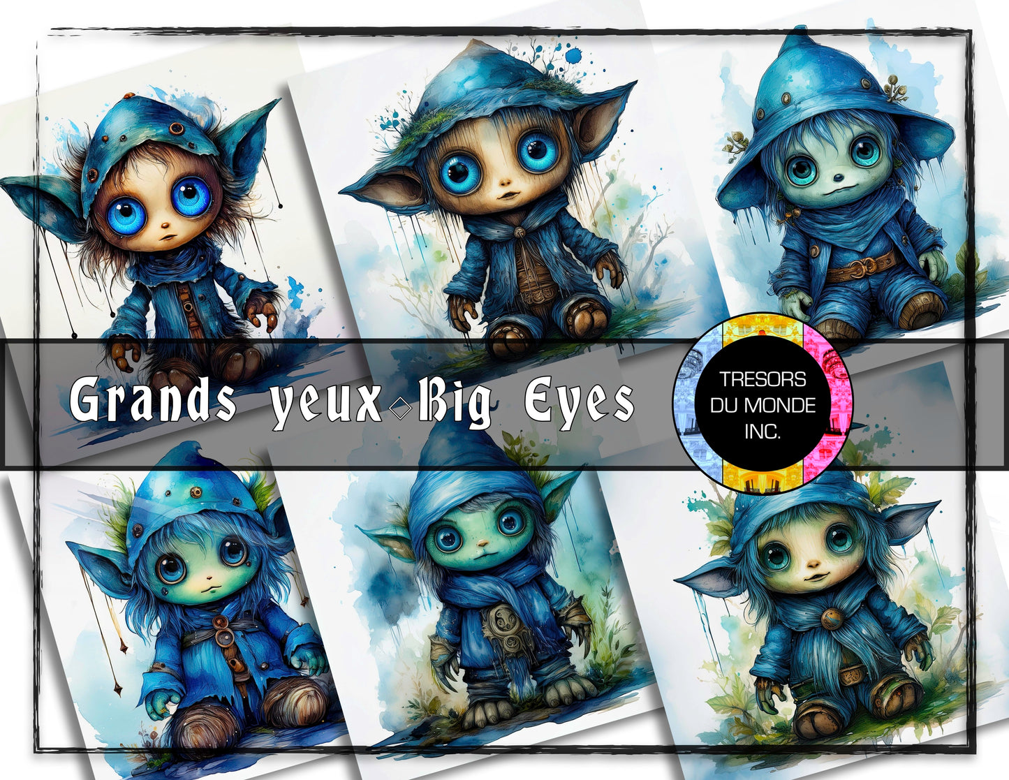 Blue eyed hobbits - High resolution digital solo images - Business