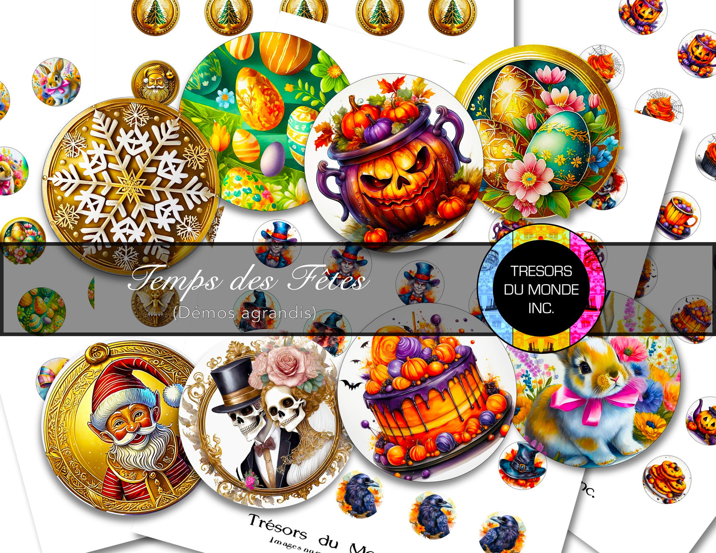 Sceaux numériques Halloween, Noël, Pâques, St-Valentin - Usage perso